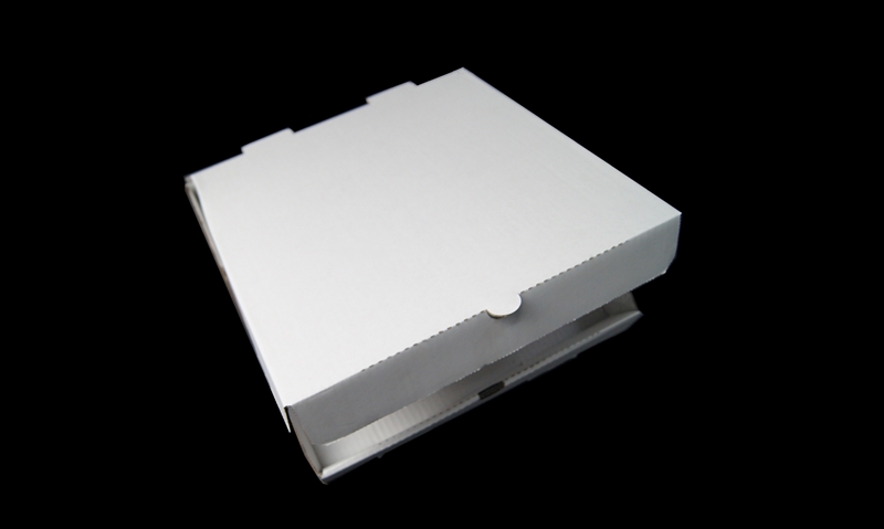 plain white kraft/white kraft pizza box